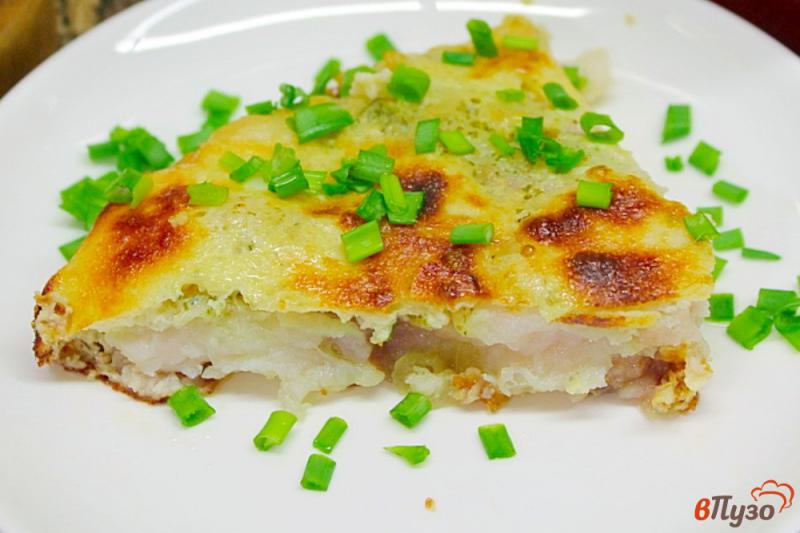 Фото приготовление рецепта: Рыбное филе запеченное в духовке с яйцом и йогуртом шаг №5
