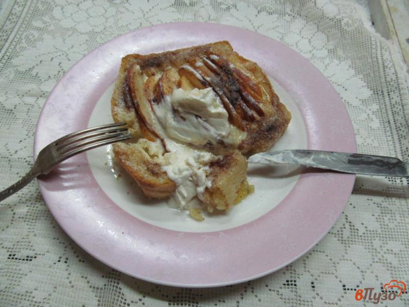 Фото приготовление рецепта: Яблочный десерт с творогом шаг №8