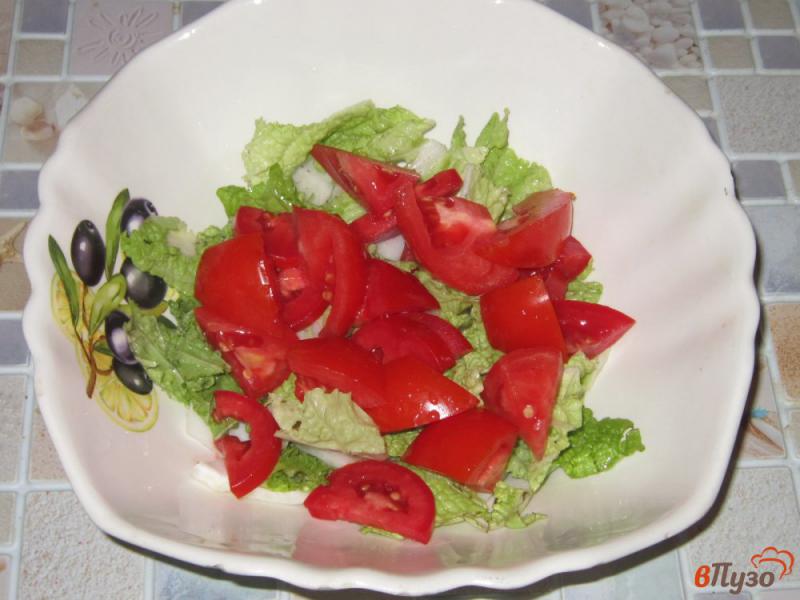 Фото приготовление рецепта: Салат овощной с малосольными огурчиками шаг №2