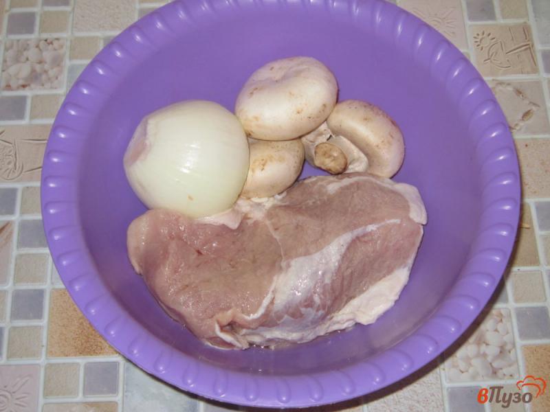Фото приготовление рецепта: Томатный суп с грибными фрикадельками шаг №1
