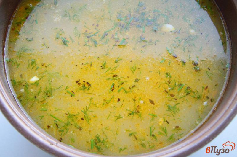 Фото приготовление рецепта: Суп с фрикадельками и рисом в мультиварке шаг №7