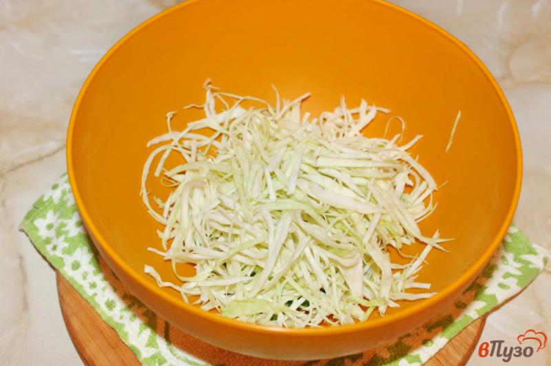 Фото приготовление рецепта: Салат из белокочанной капусты с сельдереем и твердым сыром шаг №2