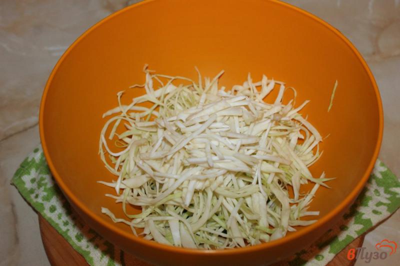 Фото приготовление рецепта: Салат из белокочанной капусты с сельдереем и твердым сыром шаг №3