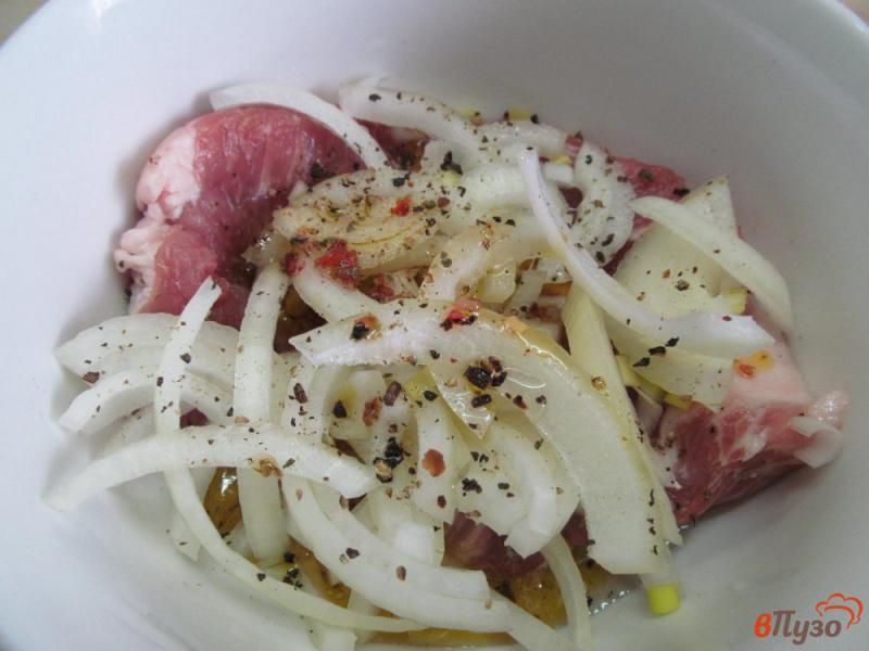 Фото приготовление рецепта: Свинина с луком как шашлык шаг №2