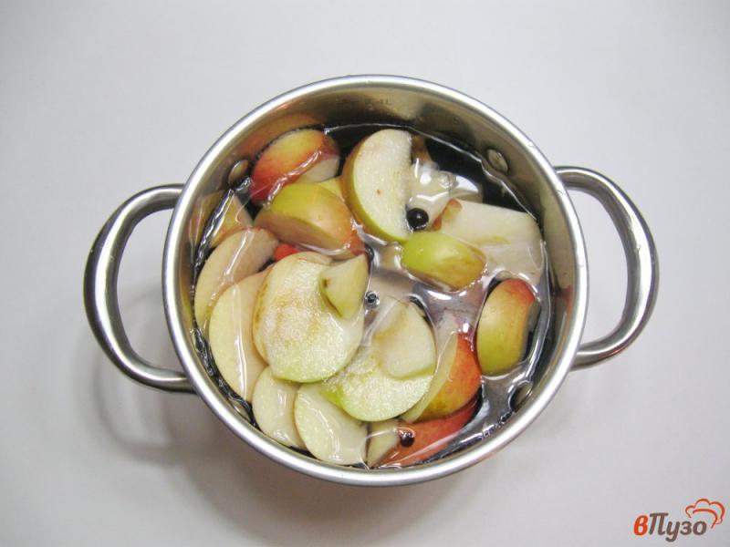 Фото приготовление рецепта: Кисель из яблок и черной смородины шаг №3
