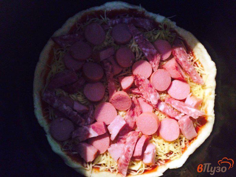 Фото приготовление рецепта: Пицца в мультиварке шаг №9