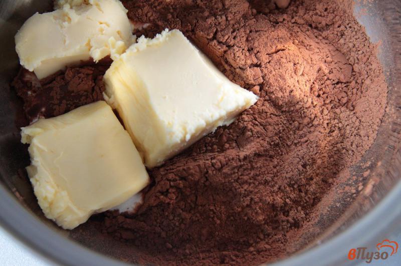 Фото приготовление рецепта: Шоколадная паста с кокосовой стружкой шаг №4