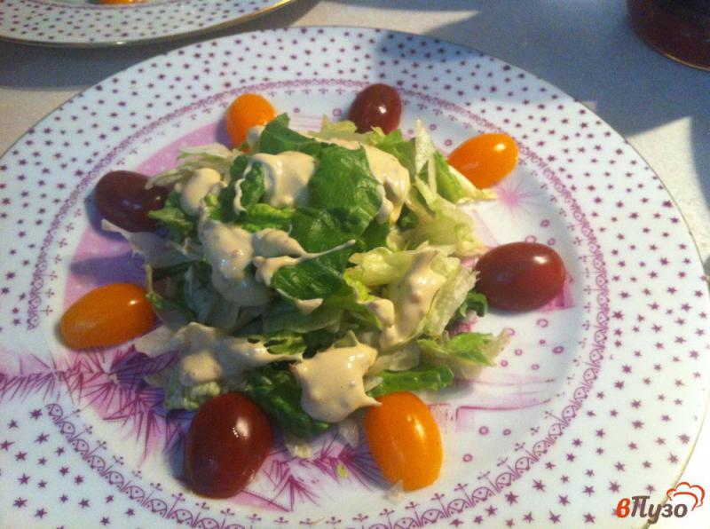 Фото приготовление рецепта: Салат с креветками гриль шаг №3