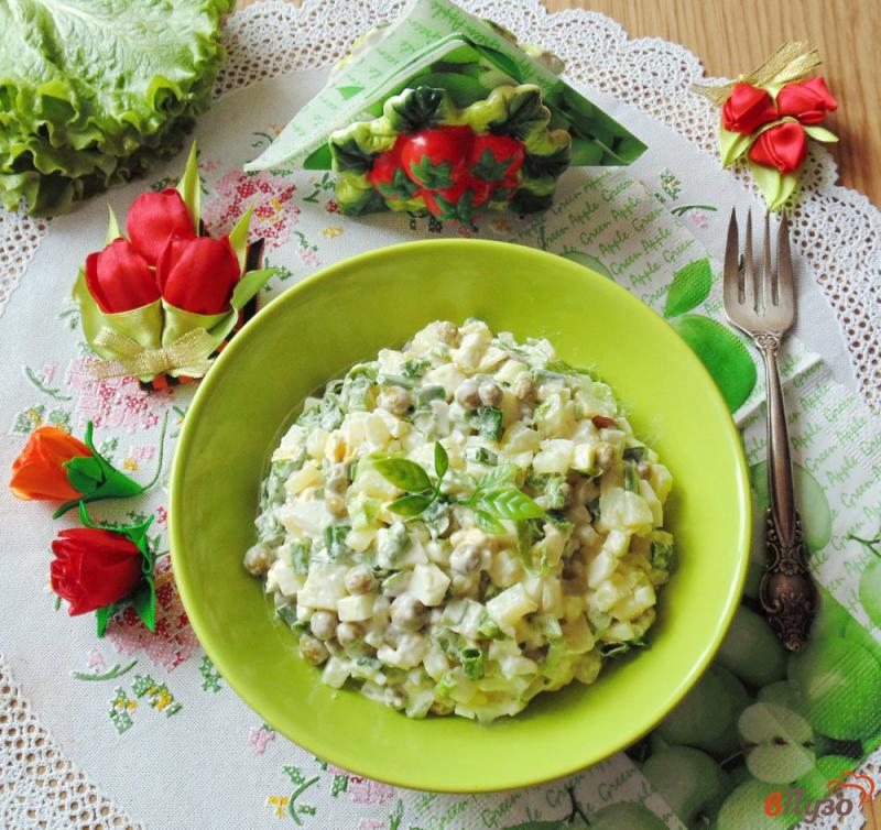 Фото приготовление рецепта: Зеленый картофельный салат шаг №8