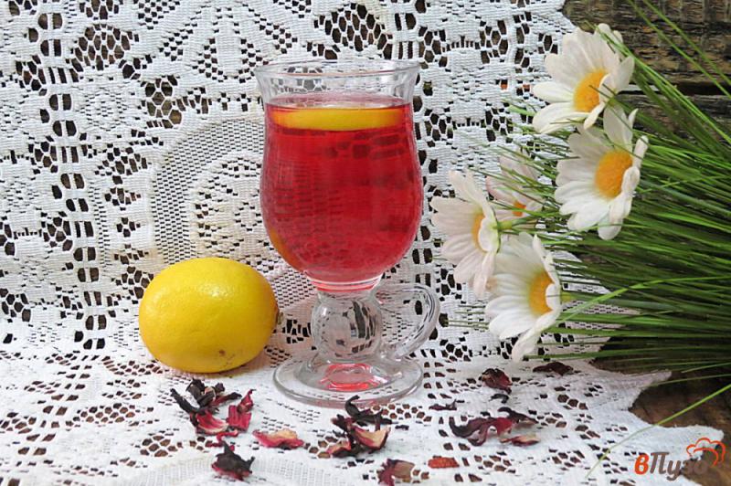Фото приготовление рецепта: Лимонный напиток с каркаде в мультиварке шаг №7