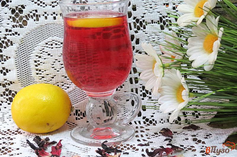 Фото приготовление рецепта: Лимонный напиток с каркаде в мультиварке шаг №6