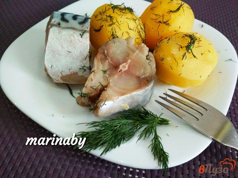 Фото приготовление рецепта: Скумбрия маринованная в апельсиновом соке шаг №6