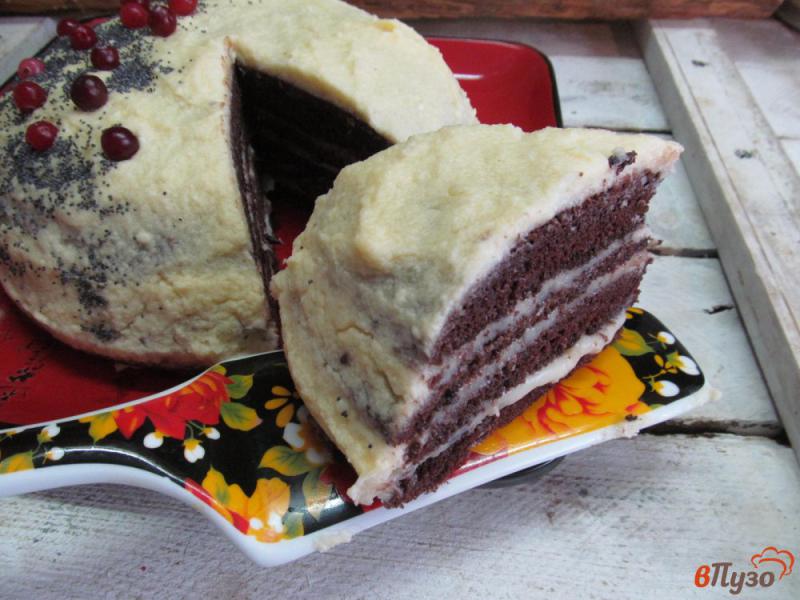 Фото приготовление рецепта: Торт с заварным кремом шаг №18