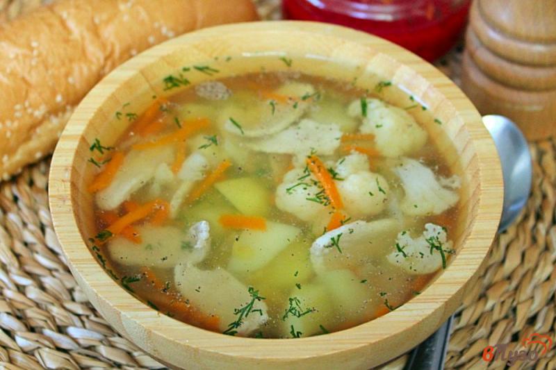 Фото приготовление рецепта: Быстрый мясной суп с чечевицей и овощами шаг №7