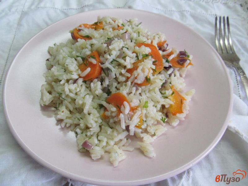 Фото приготовление рецепта: Ароматный рис из мультиварки с овощами шаг №7