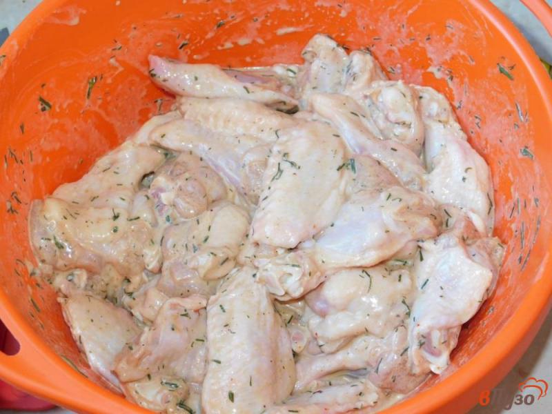 Фото приготовление рецепта: Куриные крылья в соево-горчичном соусе шаг №4