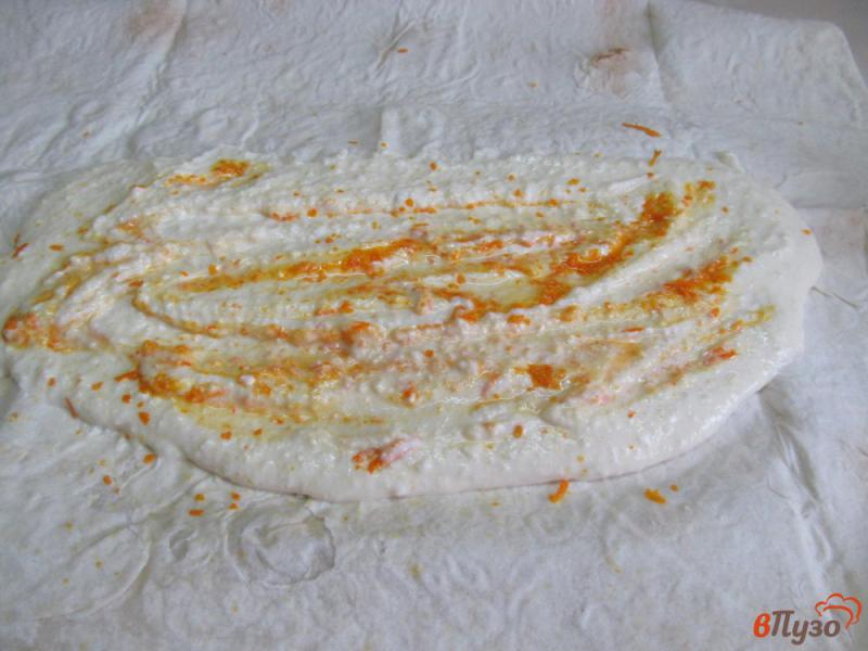 Фото приготовление рецепта: Ленивый пирог с творогом и орехами в лаваше шаг №3
