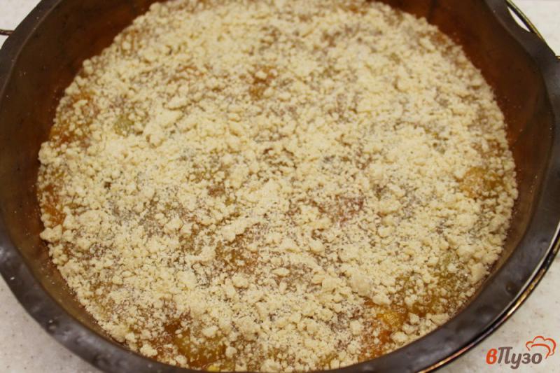Фото приготовление рецепта: Овсяный пирог крошка с начинкой из яблок и тыквы шаг №5