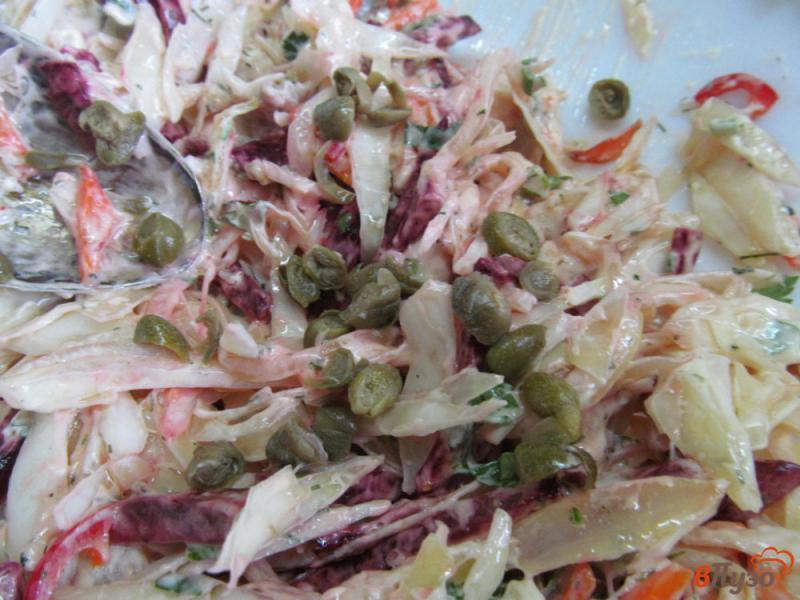 Фото приготовление рецепта: Салат «Бюджетный» из овощей с курицей шаг №7