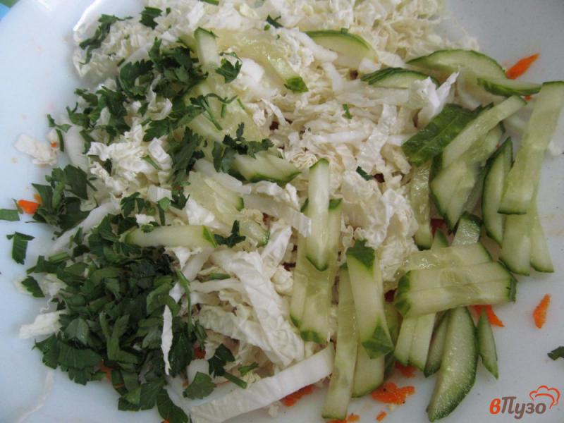 Фото приготовление рецепта: Овощной салат «Застольный» шаг №3