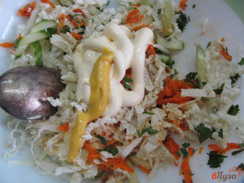 Фото приготовление рецепта: Овощной салат «Застольный» шаг №4