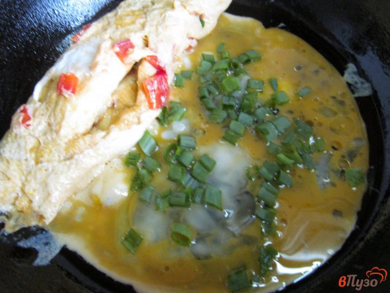 Фото приготовление рецепта: Омлет с овощами по-японски шаг №8