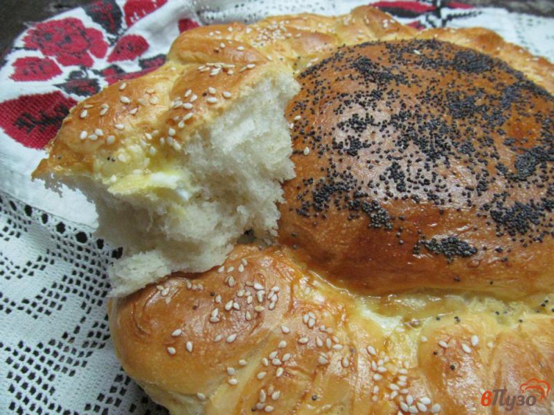 Фото приготовление рецепта: Белый хлеб «подсолнух» шаг №11