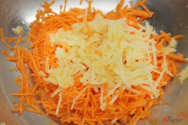 Фото приготовление рецепта: Морковный салат с пророщенной пшеницей и яблоком шаг №2