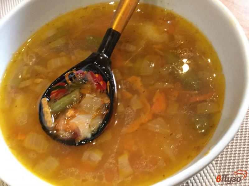 Фото приготовление рецепта: Суп с рисом и спаржевой фасолью шаг №8