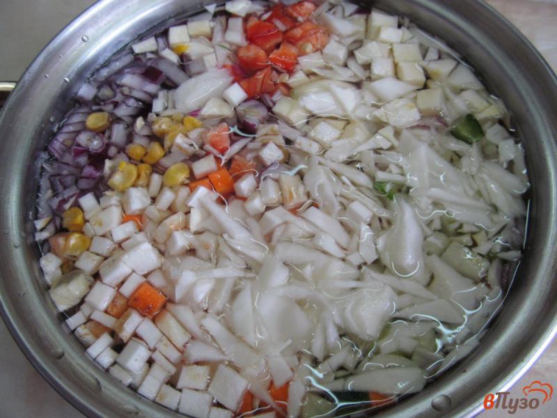 Фото приготовление рецепта: Овощной суп шаг №3