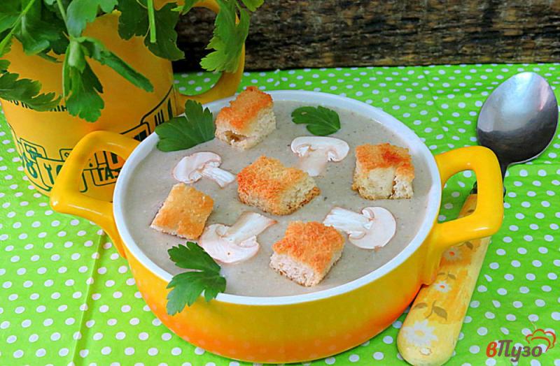 Фото приготовление рецепта: Суп пюре с картофелем и грибами шаг №13