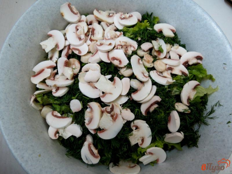 Фото приготовление рецепта: Салат из весенней зелени шаг №6
