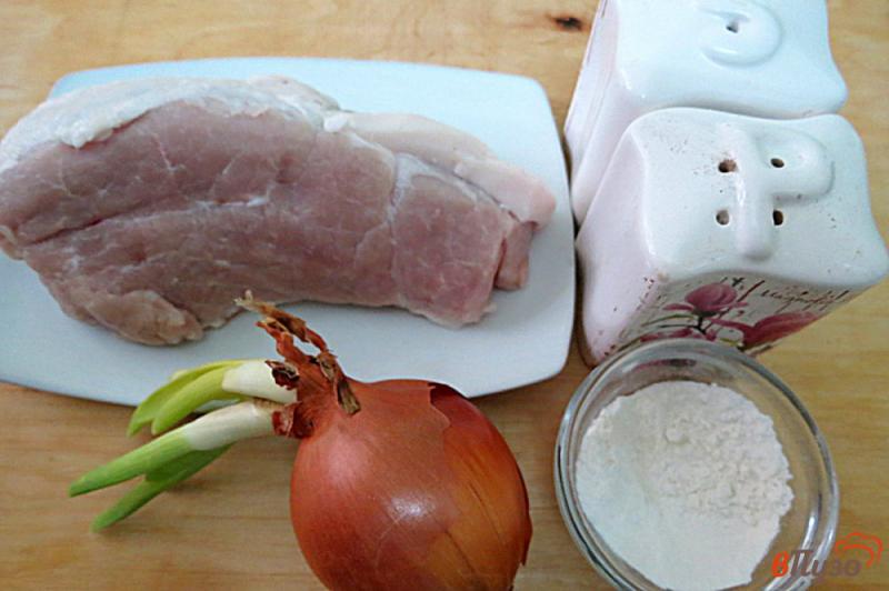 Фото приготовление рецепта: Свинина тушёная с луком шаг №1