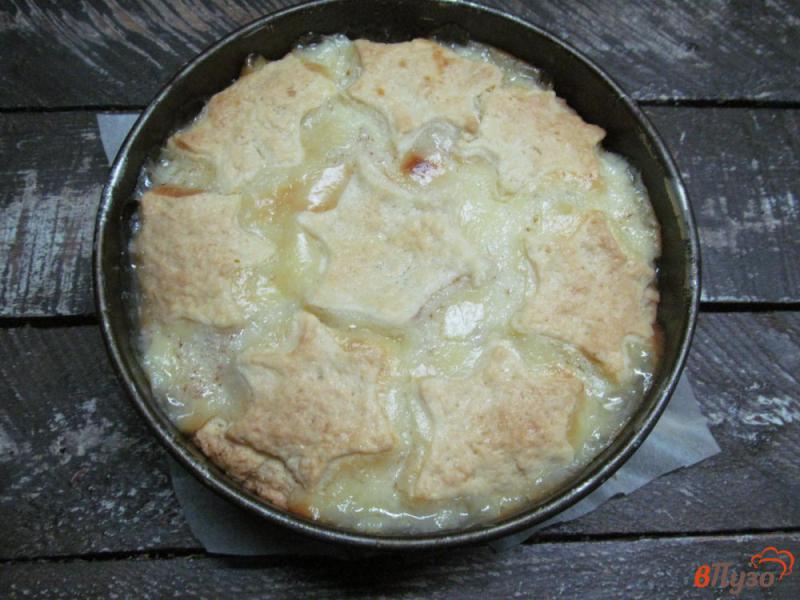 Фото приготовление рецепта: Яблочный пирог с кремом шаг №15