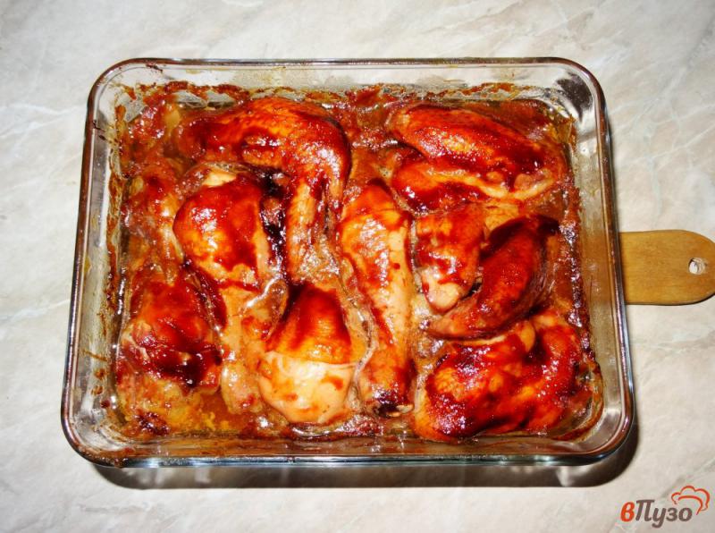 Фото приготовление рецепта: Остро-сладкая курица на чесноке шаг №5