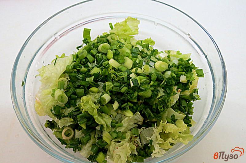 Фото приготовление рецепта: Салат зелёный шаг №4