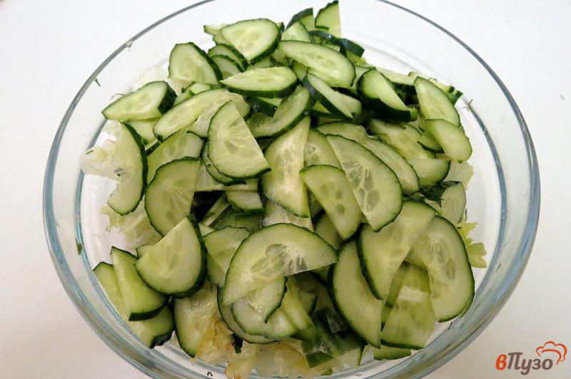 Фото приготовление рецепта: Салат зелёный шаг №6