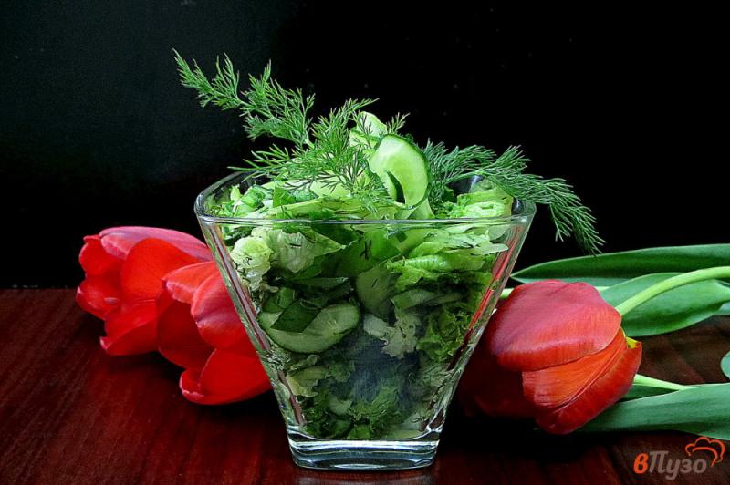 Фото приготовление рецепта: Салат зелёный шаг №8