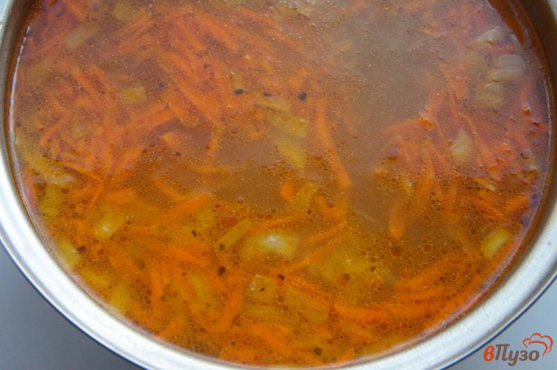 Фото приготовление рецепта: Постный суп с вермишелью шаг №5