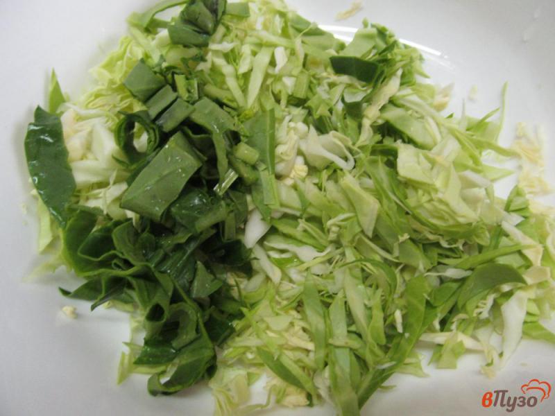 Фото приготовление рецепта: Салат из молодой капусты с помидором и каперсами шаг №1