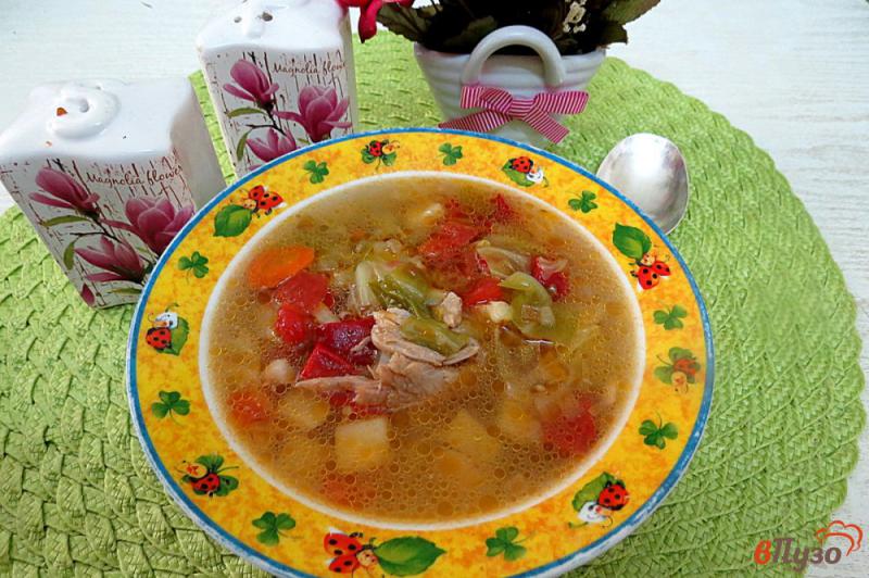 Фото приготовление рецепта: Суп на свинине с овощами шаг №14