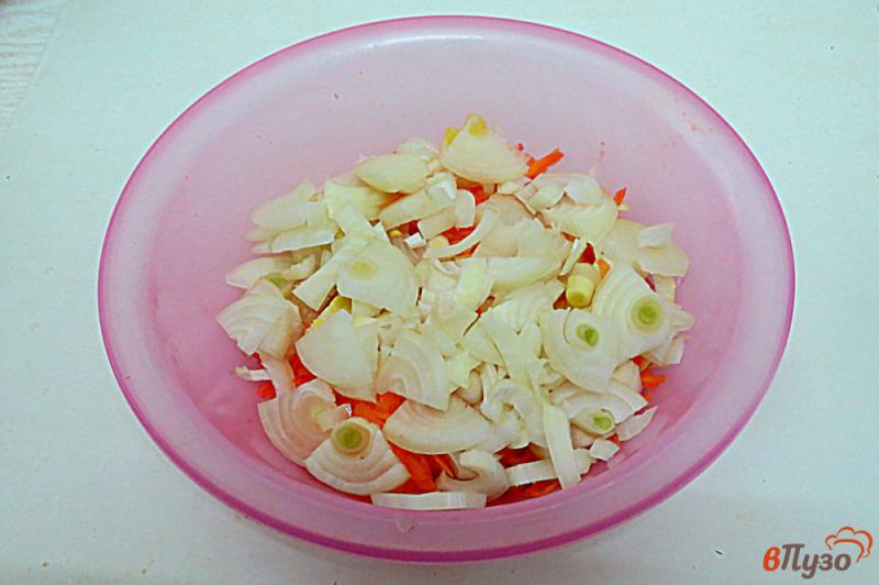Фото приготовление рецепта: Макароны с куриным мясом и овощами шаг №4