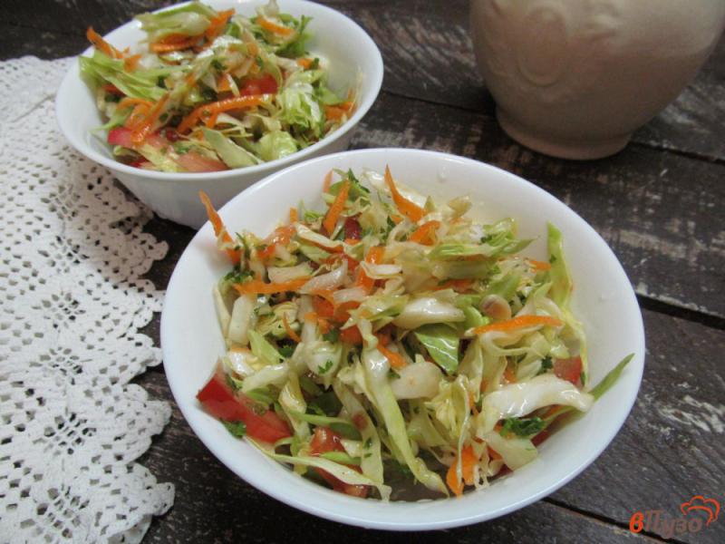 Фото приготовление рецепта: Салат из капусты с чесноком шаг №6