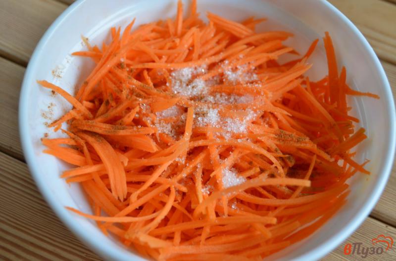Фото приготовление рецепта: Морковь по-корейски «Любимый рецепт» шаг №3