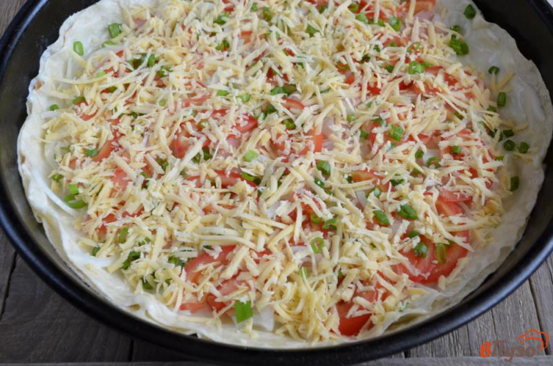 Фото приготовление рецепта: Пицца на лаваше в духовке шаг №5