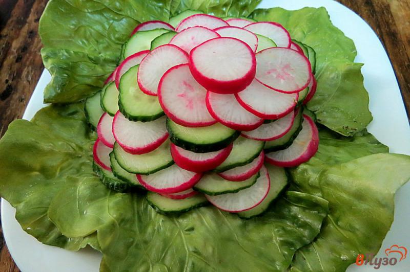 Фото приготовление рецепта: Салат из редиса по-французски шаг №5