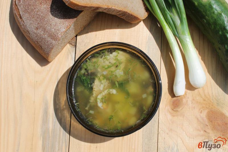 Фото приготовление рецепта: Суп с кабачком, молодым картофелем и курицей шаг №8