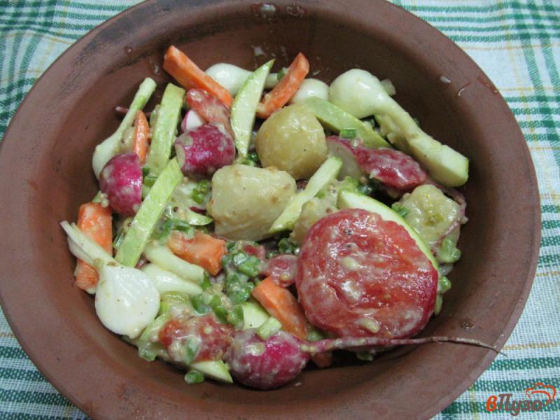 Фото приготовление рецепта: Курица с овощами «Ленивая сковорода» шаг №5