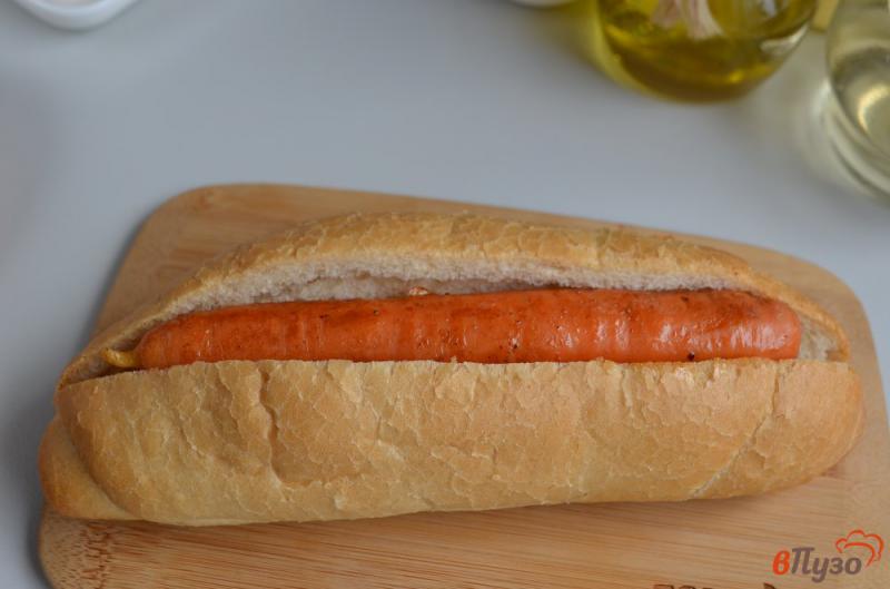 Фото приготовление рецепта: Вегетарианский хот-дог с морковкой шаг №6