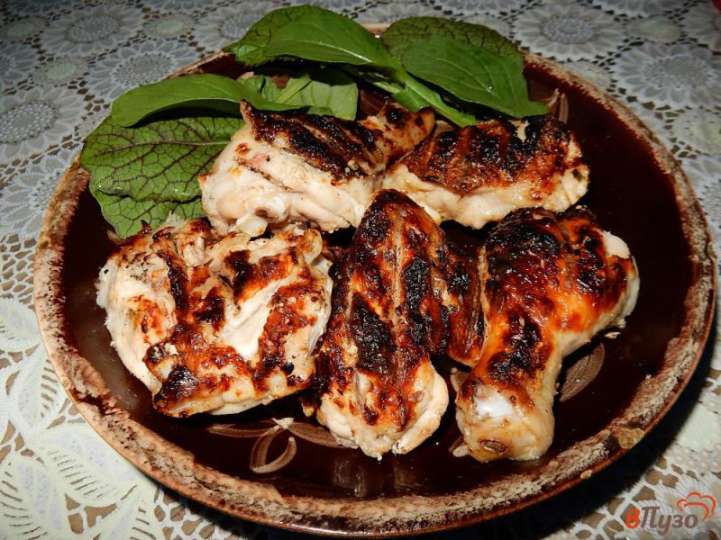 Фото приготовление рецепта: Курица маринованная в простокваше с базиликом шаг №8